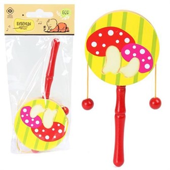 Деревянные Бубенцы на ручке в ассортименте 123178 379-844