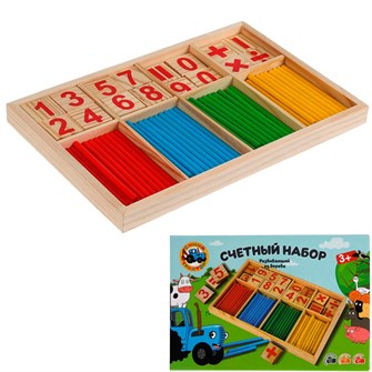 {{photo.Alt || photo.Description || 'Деревянный Счетный набор СИНИЙ ТРАКТОР W003-STR'}}