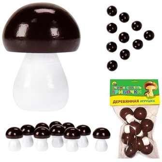 Деревянный счетный материал Грибочки ИД-5924 278-836