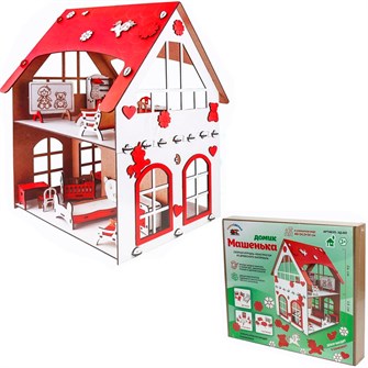 Деревянный Домик Машенька с набором мебели и декора ХД-007 478-483