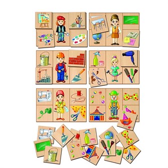 Деревянное лото Профессии-2 ДИ1305 378-508