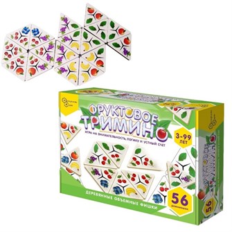 Дер. Фруктовое тримино (треугольное домино) 8343 832-577