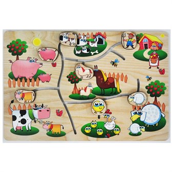 Деревянный лабиринт На ферме IG0059 280-613