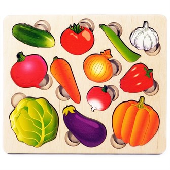 Деревянная рамка вкладыш Овощи 8017 280-519