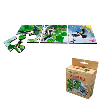 Деревянный Пазл-панно Лесная сказка. Птички 8166 /63/ 478-924