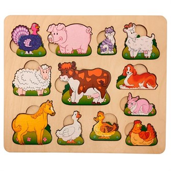 Деревянная рамка вкладыш Домашние животные 8090 379-346