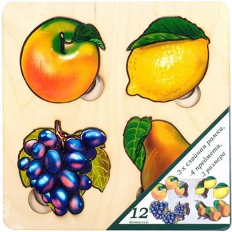 Деревянная рамка вкладыш Фрукты 7911 279-825