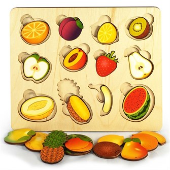 Деревянная рамка вкладыш Фрукты 7935 279-819