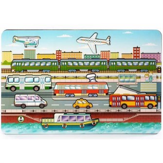 Деревянная рамка вкладыш Городской транспорт 8013 280-561