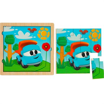 {{photo.Alt || photo.Description || 'Деревянная Рамка вкладыш фигурная Грузовичок Лева 17*17 см Буратино LEVA-07'}}