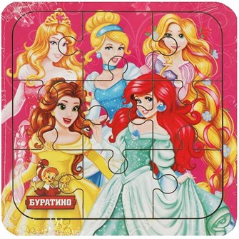 {{photo.Alt || photo.Description || 'Деревянный Пазл принцессы, 10*10 см терм. пакет Буратино PRINC-01'}}