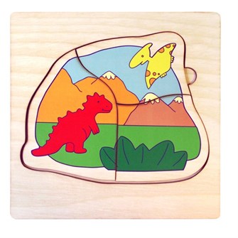 Деревянный пазл Мир динозавров многоуровневый IG0144 280-632