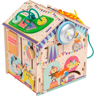 Деревянный Бизиборд Биздом Веселая Арена (синий) 4627150214017 478-415