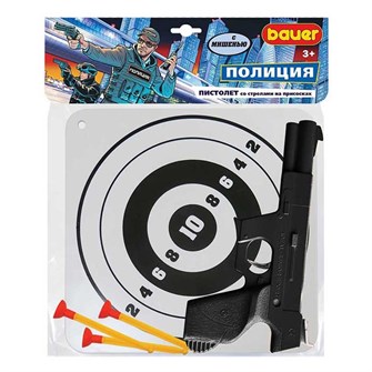 Пистолет Bauer 730 Полицейский с мишенью со стрелами на присосках 335-525