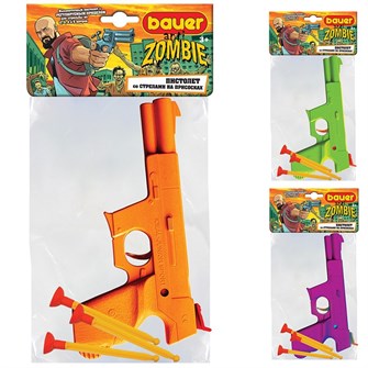 Пистолет Bauer 732 большой со стрелами на присосках. Охотник на зомби 335-461