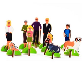 Набор плоскостных фигурок на подставках СЕМЬЯ 5-7 см ИО-470 116-538