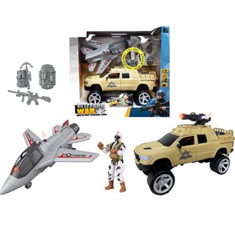 Набор Военный 6669B самолет, машина, солдат, аксесс в кор. 116-505