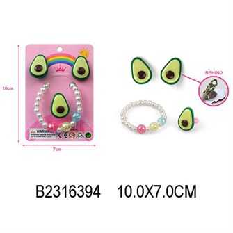 Набор бижутерии 3-6BR на картонке 615-669