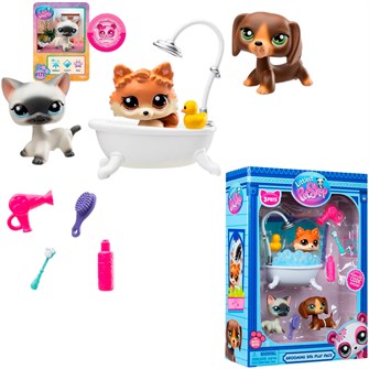 Набор Груминг спа: три фигурки мини-животных с аксессуарами коллекция Littlest Pet Shop 00638_LPS 216-083