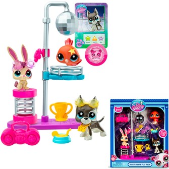Набор "Дискотека": три фигурки мини-животных с аксессуарами, коллекция Littlest Pet Shop 00637_LPS 116-782