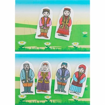 Кукольный театр Пальчиковый Набор кукол Семья татарская 023.14 419-798