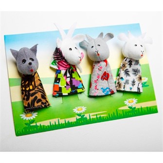 Кукольный театр Пальчиковый Волк и козлята 4 персонажа 017.10 319-197