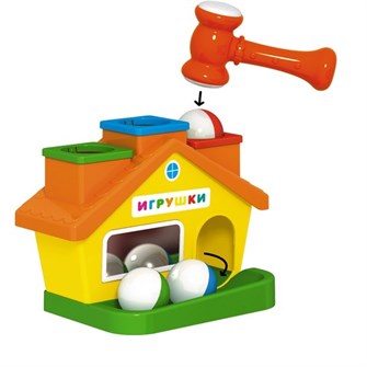 Логическая игрушка Стучалка Домик 01921 /4/ 318-702