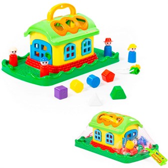 {{photo.Alt || photo.Description || 'Логическая игрушка Сказочный домик на лужайке в сетке 48752 /П-Е/4/'}}