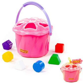 {{photo.Alt || photo.Description || 'Логическая игрушка "Ведро Сюрприз" 6 элементов розовый в сеточке 93479 П-Е /12/'}}