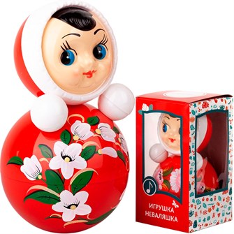 Неваляшка 6С-002 Девочка расписная 218мм 417-331