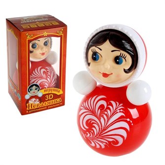 Неваляшка 6С-0025 Девочка расписная 260мм 318-183