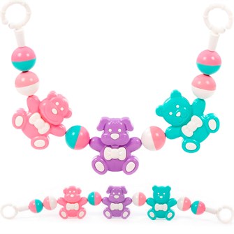 {{photo.Alt || photo.Description || 'Погремушка подвеска Забавные зверята 48 см розовый, сиреневый, бирюзовый 24453 П-Е /12/'}}