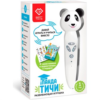 Интерактивная игрушка-тренажёр для запуска и постановки речи. «Панда Тичи» FD112 Белый 320-864
