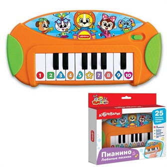 Пианино Любимые песенки оранжевое 4630027292728 320-159