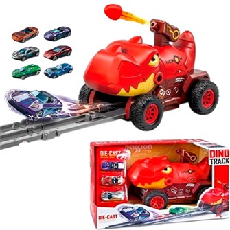 Автотрек CY-2222A Динозавр с набором машин в кор. 431-162