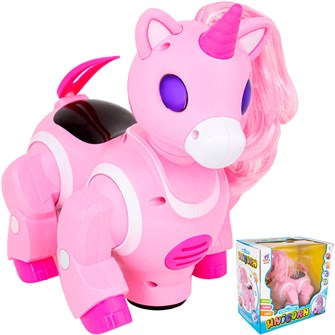 Игрушка на батарейках 8212 Единорог, свет, звук, в коробке 515-162