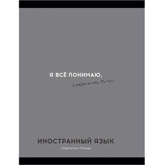 Тетрадь 48 л. клетка ИНОСТРАННЫЙ ЯЗЫК «ОСТРОУМИЕ И ОТВАГА» 48-2403 897-931