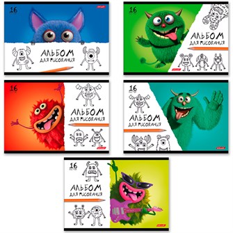 Альбом для рисования 16 л. А4 Буки и барабашки 16АЛСК4_1_3_9 000650 SVETOCH 888-327