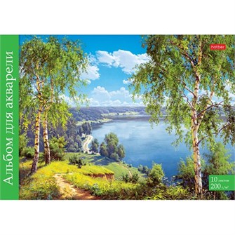 Альбом для акварели 10 л. А4 Родные просторы 10Аа4лтВк_31563 Hatber 894-550