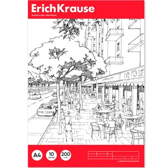 Бумага для черчения 10 л. А4 вертикальная рамка 45011 ErichKrause 898-189