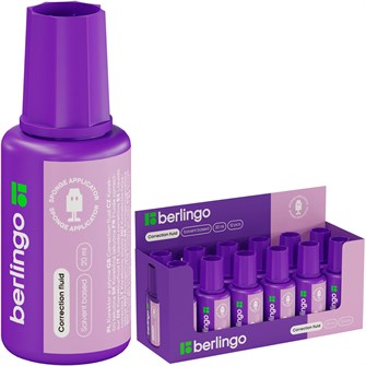 Корректирующая жидкость Berlingo, 20мл, на химической основе, с губчатым аппликатором KR 550 893-956