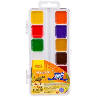 Акварель 12 цв. Мульти-Пульти 