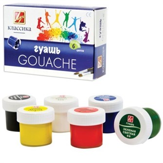 Гуашь 6 цв. Классика 19С1275-08 /ЛУЧ/ 191-652