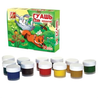 Гуашь 12 цв. ZOO 19С1252-08 15мл /ЛУЧ/ 591-419