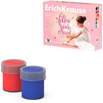 Гуашь12 цв. ErichKrause Pointes по 20мл 61772 889-694