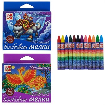 {{photo.Alt || photo.Description || 'Мелки восковые 12 цв. Фантазия 25С 1520-08 /ЛУЧ/'}}