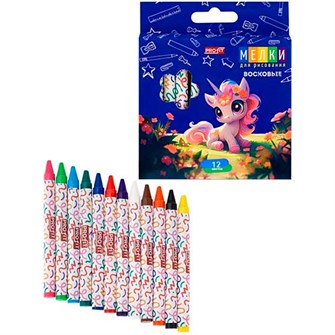 Восковые мелки 12 цв. Единорожка ШМ-4522 897-290
