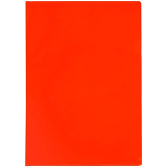Папка уголок OfficeSpace А4, 100мкм, пластик, прозрачная красная 254336 895-245