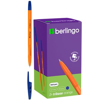 {{photo.Alt || photo.Description || 'Ручка шариковая синяя 0,7мм Tribase Orange СВр_70910 Berlingo'}}