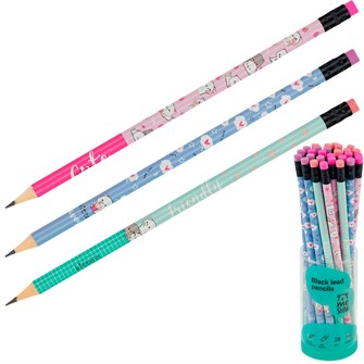 Карандаш ч/гр MESHU Kittens, HB, заточен., с печатью, с ластиком, ассорти MS_58142 909-096